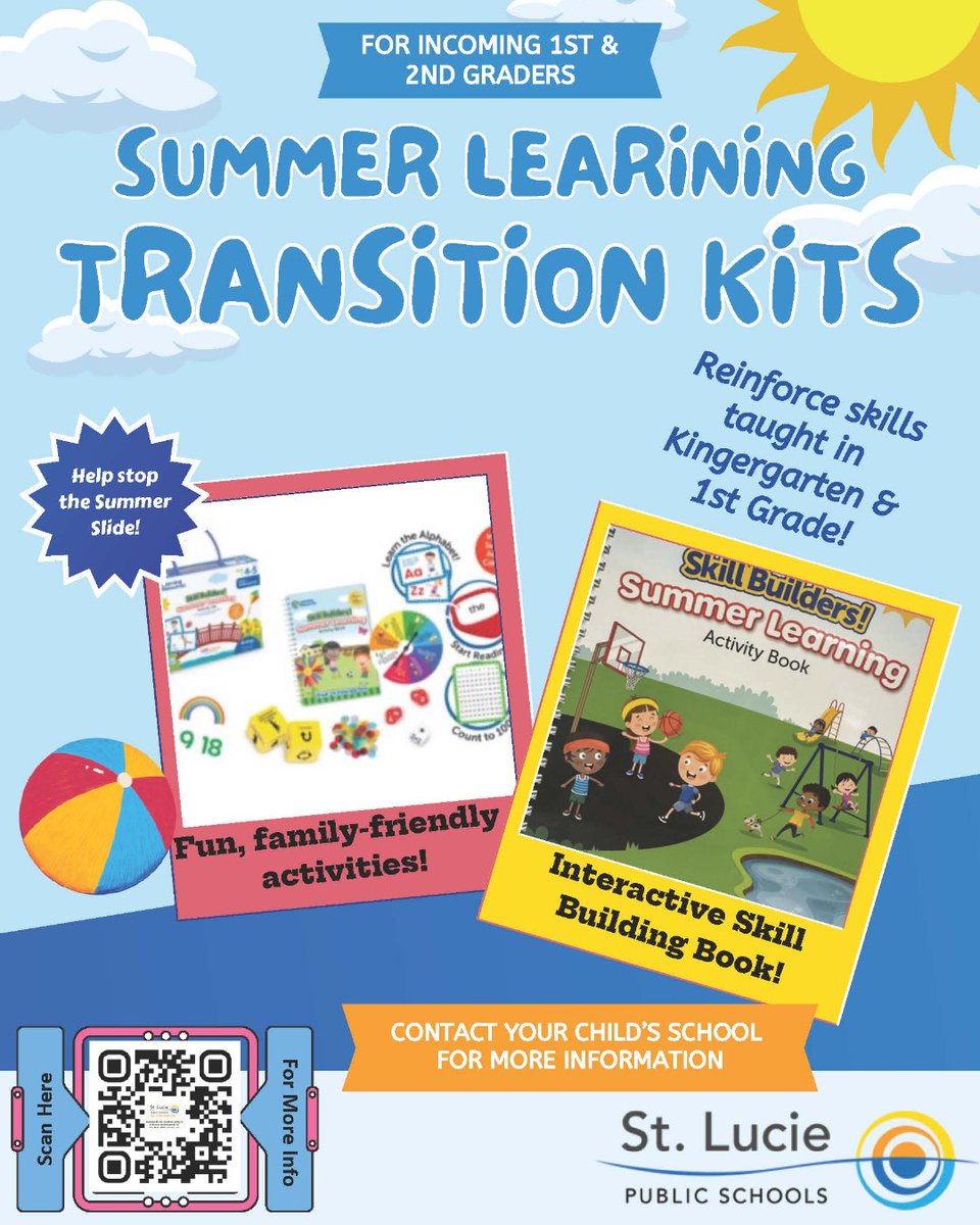📢Attention parents of kg and 1st grade students🧐Be on the lookout for Summer Transition Learning Kits!