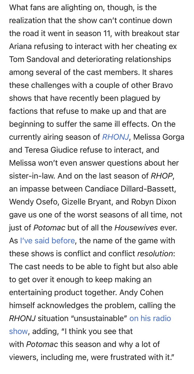 PippasMumzy's tweet photo. @LoveCindyCee Brian Moylan wrote in Vulture about how Bravo expects their casts to have conflict and move on. We saw how refusing to interact doesn’t work on RHOP and RHONJ. I agree with his take that Bravo isn’t going to cancel VPR and what the solution could be. #VprRules #DropTheToms https://t.co/5r8PjxjY1C
