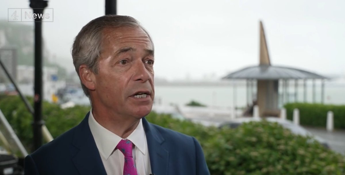Nigel Farage sweating profusely on Channel 4 News puts me off my food