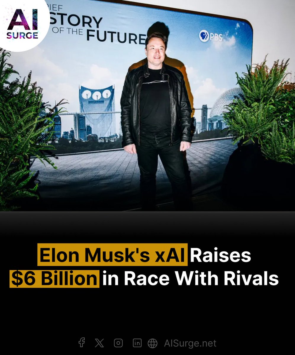 Elon Musk's AI company, xAI, raised $6 billion to close the funding gap with rivals. The funds will launch products, build infrastructure, and accelerate R&D. The round valued xAI at $18 billion, with investors like Andreessen Horowitz and Sequoia Capital. #ElonMusk #XAI