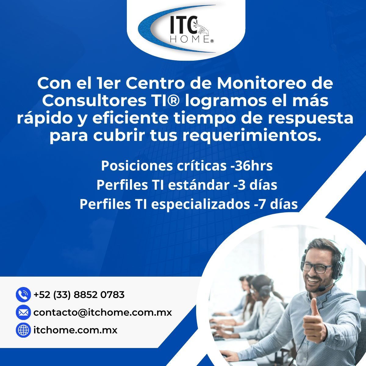 #consultoriati #staffingti #headhuntingti #proyectosti itchome.com.mx contacto@itchome.com.mx  #ITCHome #LaCasadelConsultordeTI #CentrodeMonitoreo #REPSE #México #Latinoamérica  #reclutamentoti #onshore