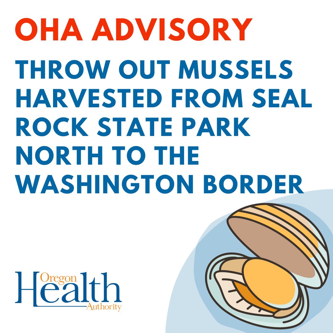 OR Health Authority (@ohaoregon) on Twitter photo An outbreak of paralytic shellfish poisoning that sickened at least 20 people is prompting health officials to urge those who harvested mussels from a stretch of Oregon’s coast since Saturday to discard the mollusks. For more info., read our news release ow.ly/JUmZ50RYPrw An outbreak of paralytic shellfish poisoning that sickened at least 20 people is prompting health officials to urge those who harvested mussels from a stretch of Oregon’s coast since Saturday to discard the mollusks. For more info., read our news release ow.ly/JUmZ50RYPrw