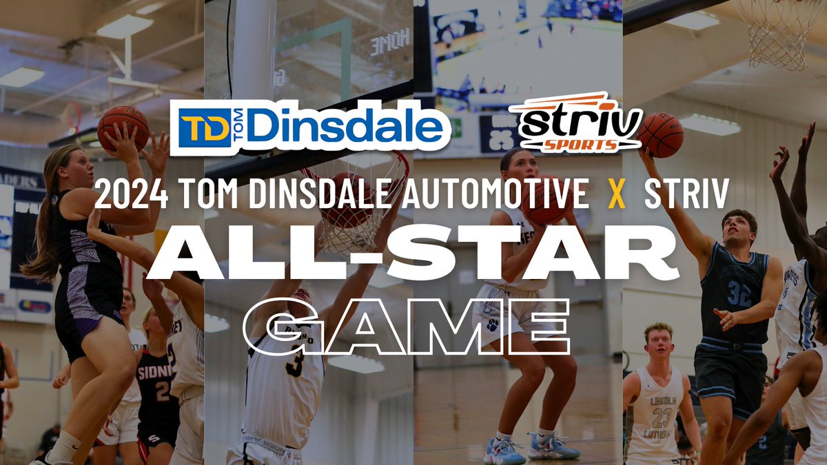 The 2024 @DinsdaleChevy x @StrivTV All-Star Basketball Classic is 4⃣days away! 

🗓️ Friday, May 31st
⏰ 6:00pm (Girls) & 7:45pm (Boys)
📍 @GICC_Crusaders 
💻 striv.tv/striv-sports

Learn more here 👉 strivsports.com/24AllStarClass…

#nebpreps | #strivschools