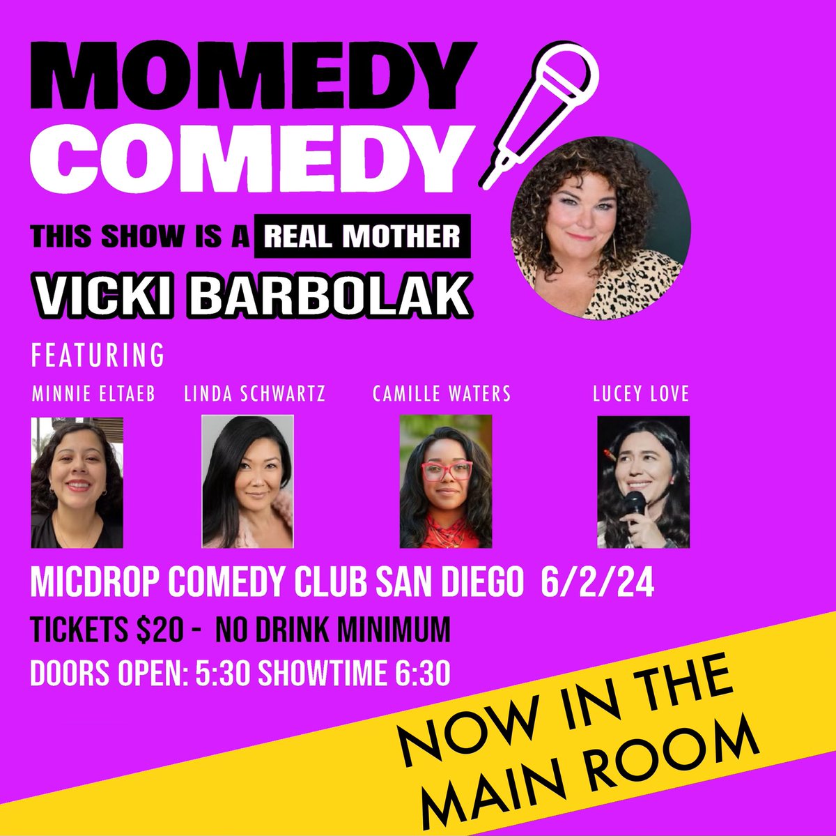 My daughter’s first stand up show she’s organized. They sold out the regular room and had to move it to the main room. Get tickets now! micdropcomedy.com/shows/254410