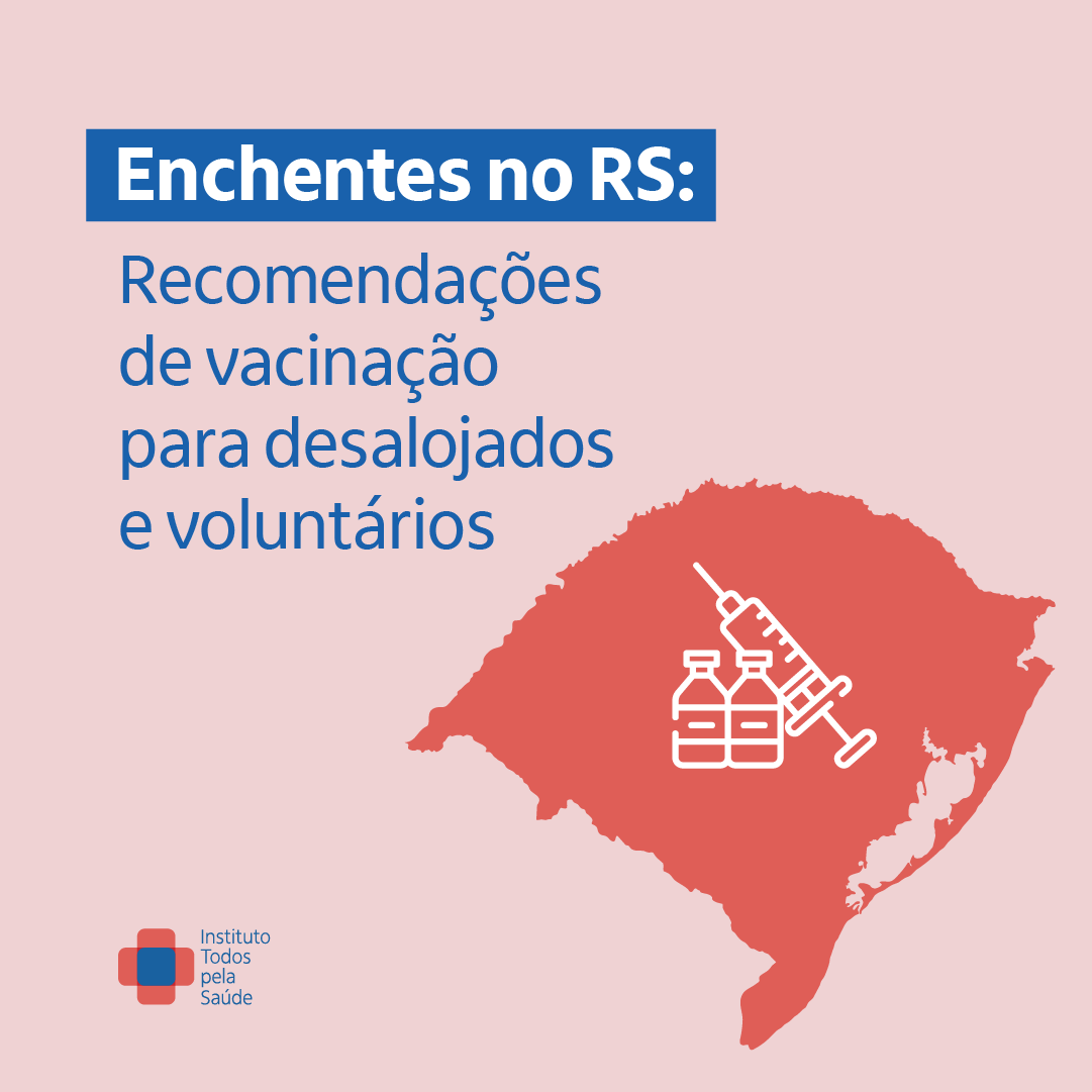 todospelasaude's tweet photo. Urgente: Pessoas que tiveram contato com a água das enchentes no RS e estão desalojadas ou em abrigos devem receber prioritariamente vacinas contra infecções e doenças respiratórias. Uma recomendação da Sociedade Brasileira de Imunizações #SBIm, em conjunto com outras sociedades médicas.
Para evitar surtos, a recomendação é aplicar vacinas contra #COVID19, #influenza, #sarampo, #caxumba e #rubéola (tríplice viral), todas relacionadas a doenças respiratórias que se propagam facilmente em aglomerações. Também é indicada a vacinação contra #hepatite A e B, #tétano e febre tifoide, doenças transmitidas pelo contato com água e alimentos contaminados. (1/4)