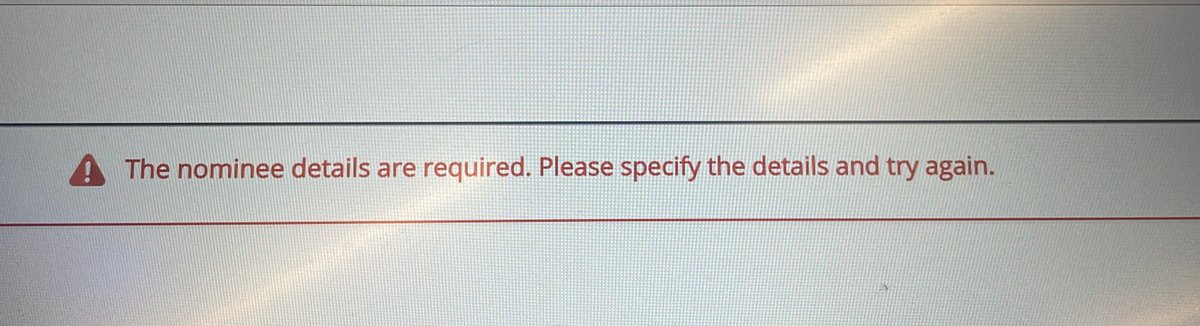 iclickshots's tweet photo. @HDFCBank_Cares : Changing Nominee online is such a pain.
Trying from last three days. Same error after saving all the information. https://t.co/YQeB5372PS