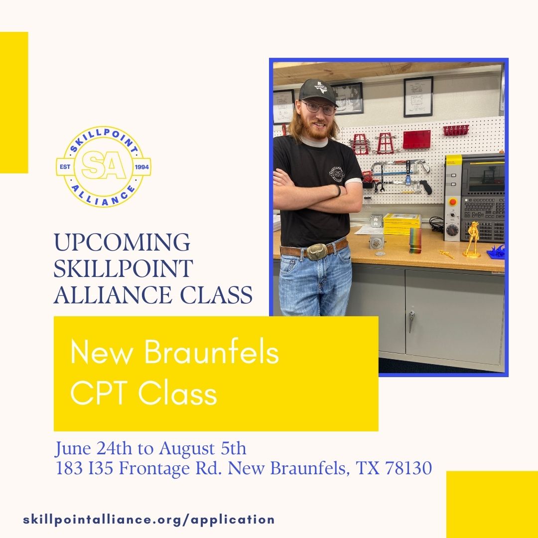 Apply for one of our upcoming classes starting as soon as NEXT WEEK!

 #ApplyNow #EducationOpportunity #CareerDevelopment #NewSkills #SkillBuilding #AustinClasses #DelValleClasses #NewBraunfelsClasses #SkillpointAlliance