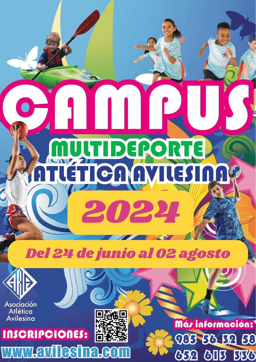 🔷CAMPUS Ya casi olemos el verano y con él llega nuestro Campus Multideporte: Atletismo, Baloncesto, Balonmano, Piragüismo, Surf y más deportes Ven al campus de la Atlética y pasa unas mañanas de lo más divertidas haciendo deporte. Toda la info en avilesina.com/campus-multide…