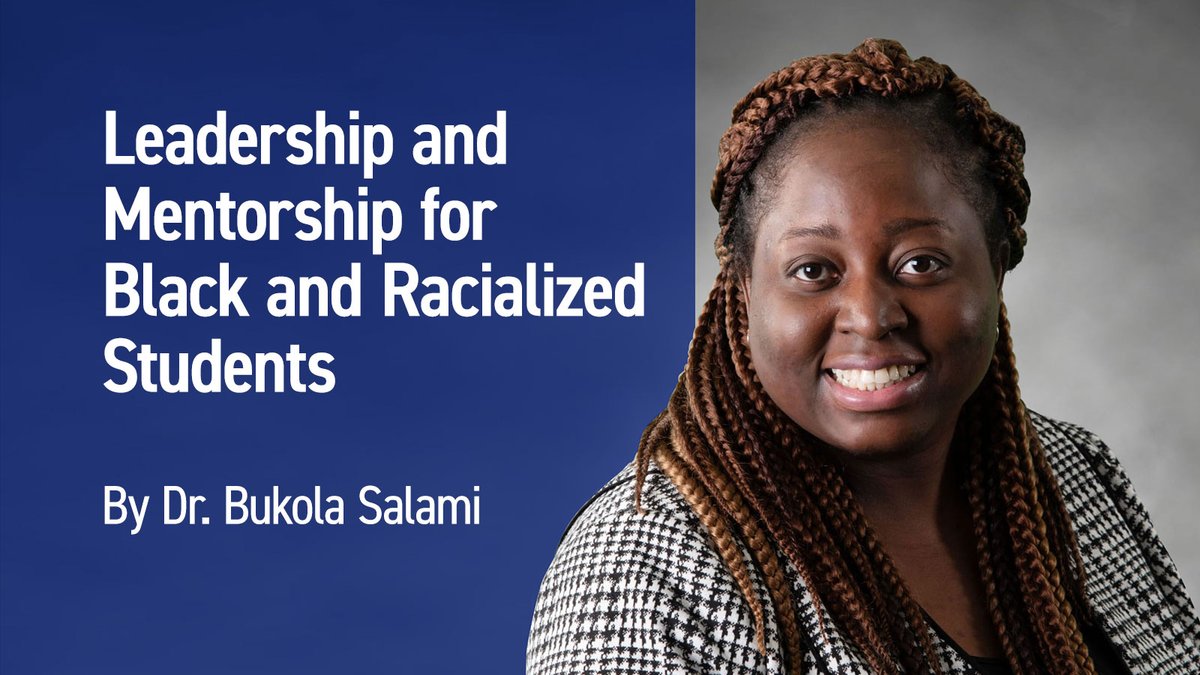 📢 @UWindsor Nursing students and recent grads: join Dr. Bukola Salami, as she discusses leadership and mentorship for #Black and #racialized students and youth. She will also cover strategies used to advance her career. 🩺👏

More info and sign up ⤵️
bit.ly/BukulaS