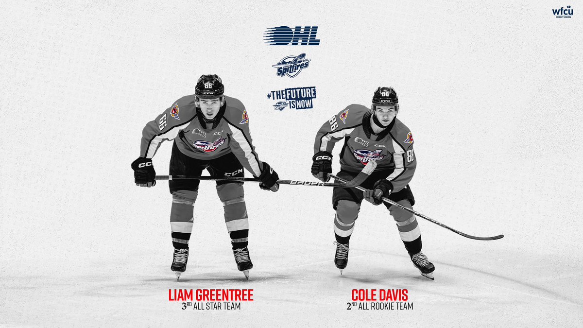 On behalf of WFCU Credit Union and the Windsor Spitfires, we would like to congratulate Liam Greentree on being named to the 3rd All-Star Team and Cole Davis to the 2nd All-Rookie Team. #WindsorSpitfires