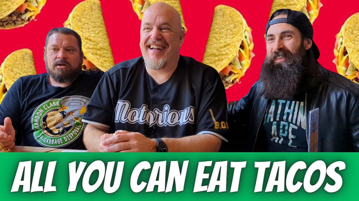 Da_Disposal's tweet photo. https://t.co/UbOvMf7WCz
Here at Kong NQ with @NotoriousBoB and @beardmeatsfood to take on their all you can eat taco challenge. You just pay 1 fee and eat all the tacos you want.
#FoodChallenge #ManVsFood #ManVFood #DaGarbageDisposal #NotoriousBOB #BeardMeatsFood https://t.co/CU7zXkB6FD