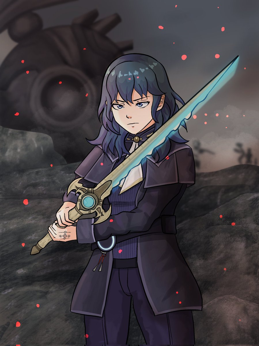 I have been wanting to draw Byleth in a Kevesi soldier uniform ever since I played Xenoblade 3. (Though my personal HC would be she and Jeralt are from the city) Maybe I will draw more fe3h x XC3 crossovers! Edelgard too.

#byleth #fe3h #xenoblade3 #fireemblemthreehouses