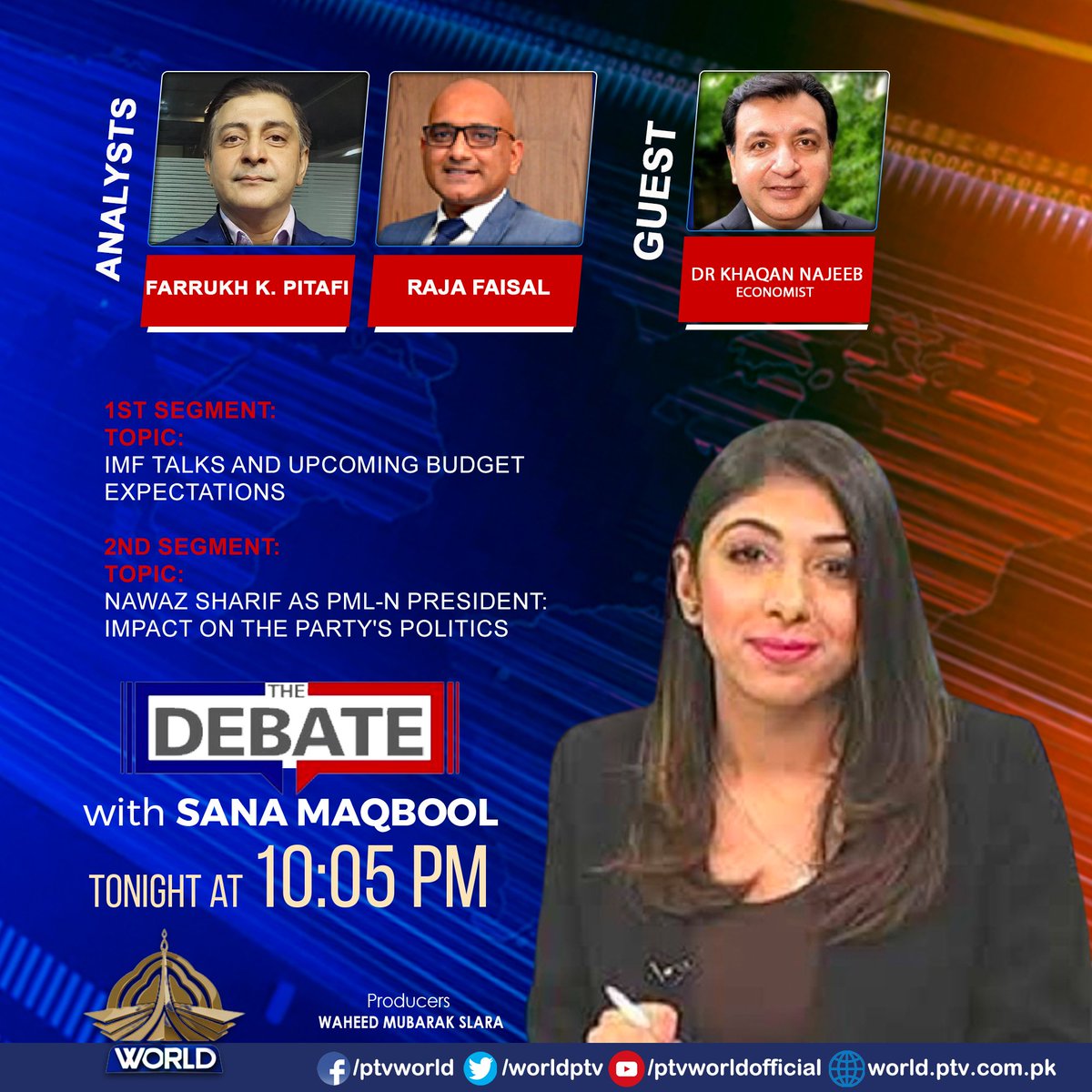 The Debate Time: 10:05 only on PTV WORLD