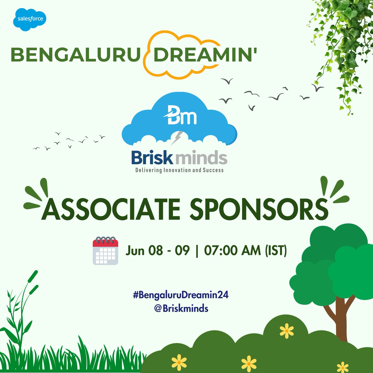 Bhumika Tripathi (@earthika_) on Twitter photo We are thrilled to announce that <a href="/Briskminds/">Briskminds</a> is an Associate Sponsor for <a href="/BnglrDreamin/">Bengaluru Dreamin'</a> ' for 2024π
Join us at #Bengaluru for an incredible experience where innovation meets inspiration. We're excited to invite you all to connect ππβ¨
#Briskminds #BengaluruDreamin24 We are thrilled to announce that <a href="/Briskminds/">Briskminds</a> is an Associate Sponsor for <a href="/BnglrDreamin/">Bengaluru Dreamin'</a> ' for 2024π
Join us at #Bengaluru for an incredible experience where innovation meets inspiration. We're excited to invite you all to connect ππβ¨
#Briskminds #BengaluruDreamin24