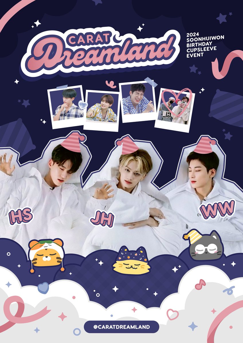 Caratdreamland's tweet image. ⏰ Wakey-wakey Caratdeul! 

🌙 It&apos;s time to be the &quot;MAESTRO&quot; of your dreams in #CaratDreamland! A PJ party CSE celebrating our Gemini kings #HOSHI #JUN &amp;amp; GAM3BO1 buddy #WONWOO! Games &amp;amp; prizes await! 🐯🐱🐈‍⬛

📍 PSICOM Cafe Cubao, July 7

🪄 Register NOW!  tinyurl.com/CaratDreamland…