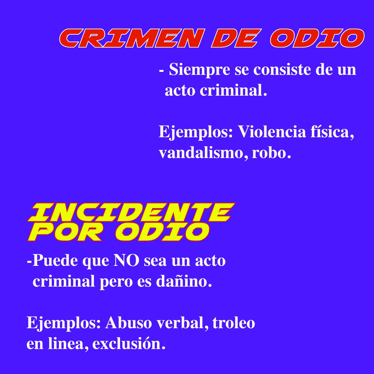 Durante los próximos días estaremos hablando acerca de los crímenes de odio, que son y cómo identificarlos. Habías escuchado el término antes?