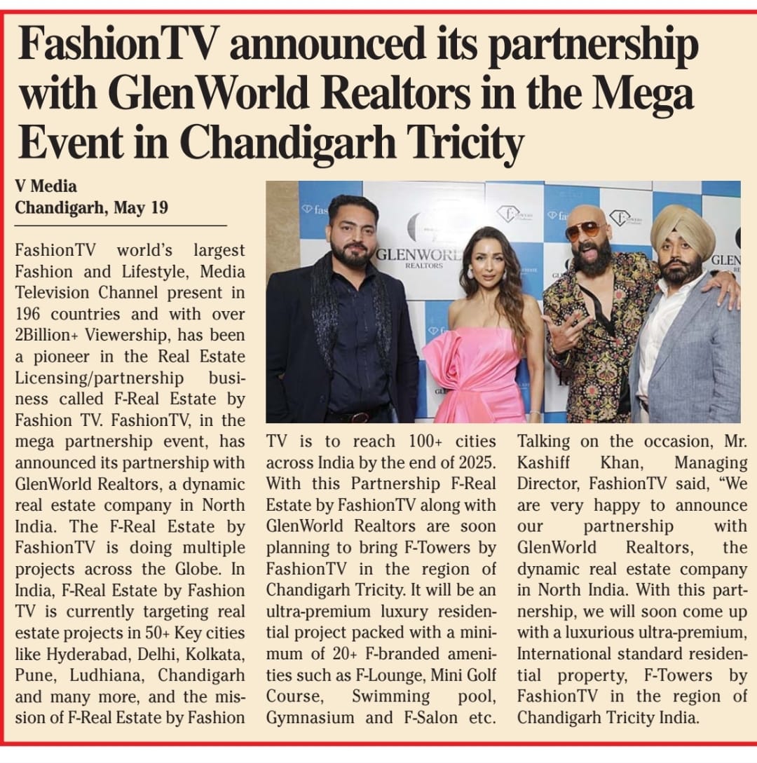 #FashionTV announced its collaboration with Glenworld for a real estate venture. A grand event was organized in order to popularize this dynamic collaboration.

linkedin.com/feed/update/ur…

#News #MalaikaArora
