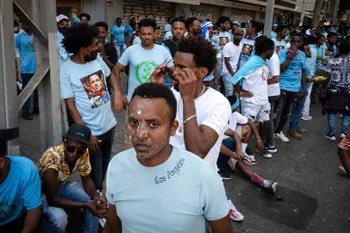 CaptnEritrea's tweet photo. Asylum Seeker Killed in Tel Aviv Brawl Between Supporters, Opponents of Eritrean Regime. Refugees seeking asylum are constantly facing #TransnationalRepression.  Since “Democratic” nations cannot protect them from the Eritrean dictator’s  extended reach some refugees are being brutally murdered. The international community must fight domestic terrorism. #IsaiasAfwerkitoicc @marcorubio @SenatorHagerty @SenJeffMerkley @TimesofIsrael @Israel @IsraeliPM