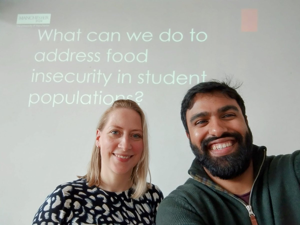 Dr Nia Coupe (@nwcoupe) on Twitter photo 📣Did you know 60% of students in the North West face food insecurity? 🥣
Very grateful to all who joined our PPI session today to help us identify priorities for supporting students. Grateful for collaboration with the fab <a href="/ManHealthPsych/">MCHP</a> alumni Louie Pereira from <a href="/ManchesterSU/">University of Manchester Students’ Union</a> 📣Did you know 60% of students in the North West face food insecurity? 🥣
Very grateful to all who joined our PPI session today to help us identify priorities for supporting students. Grateful for collaboration with the fab <a href="/ManHealthPsych/">MCHP</a> alumni Louie Pereira from <a href="/ManchesterSU/">University of Manchester Students’ Union</a>