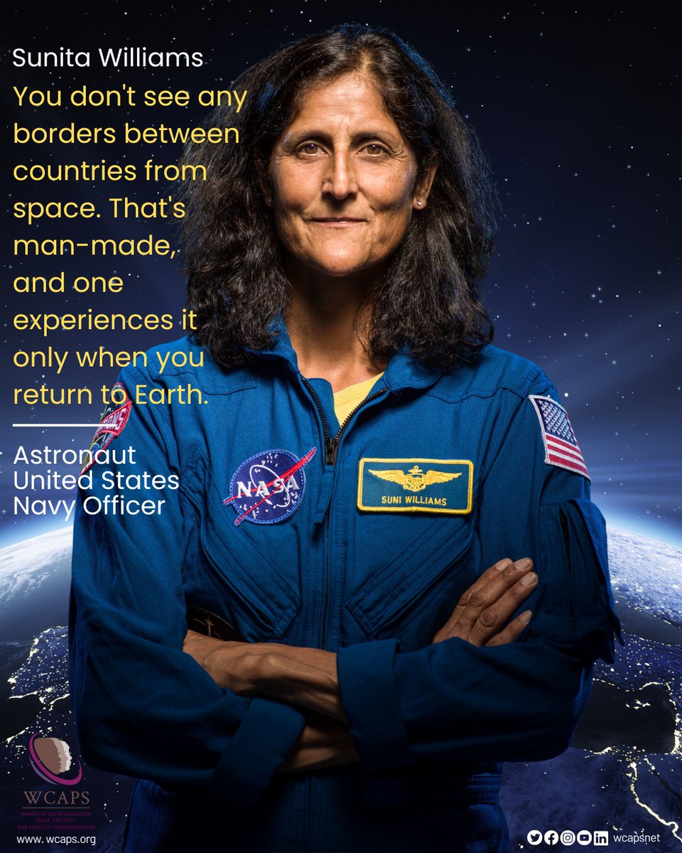 WCAPS is celebrating the remarkable contributions of Asian American and Pacific Islander women this month; highlighting the work they do to uplift women across the world. 

Today we're highlighting Sunita L. Williams; Indian-American Astronaut &amp; Navy Officer.

#WCAPS #AAPIHM #WPS