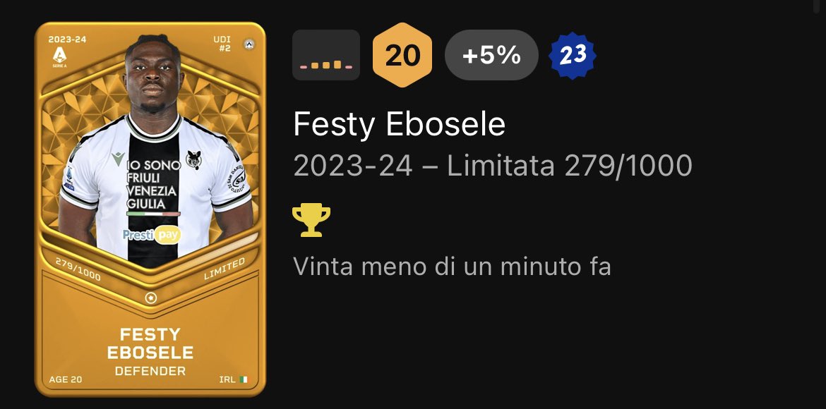 Fastest player in Serie A 😁 Can’t complain with a free card 🤝🏻