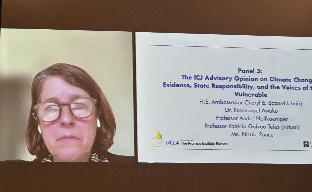 From Geneva, @PatrciaGalvoTe1 highlights complementary of the ILC’s work on sea-level rise and the @CIJ_ICJ’s efforts to illuminate States’ obligations and legal consequences related to #climate change.