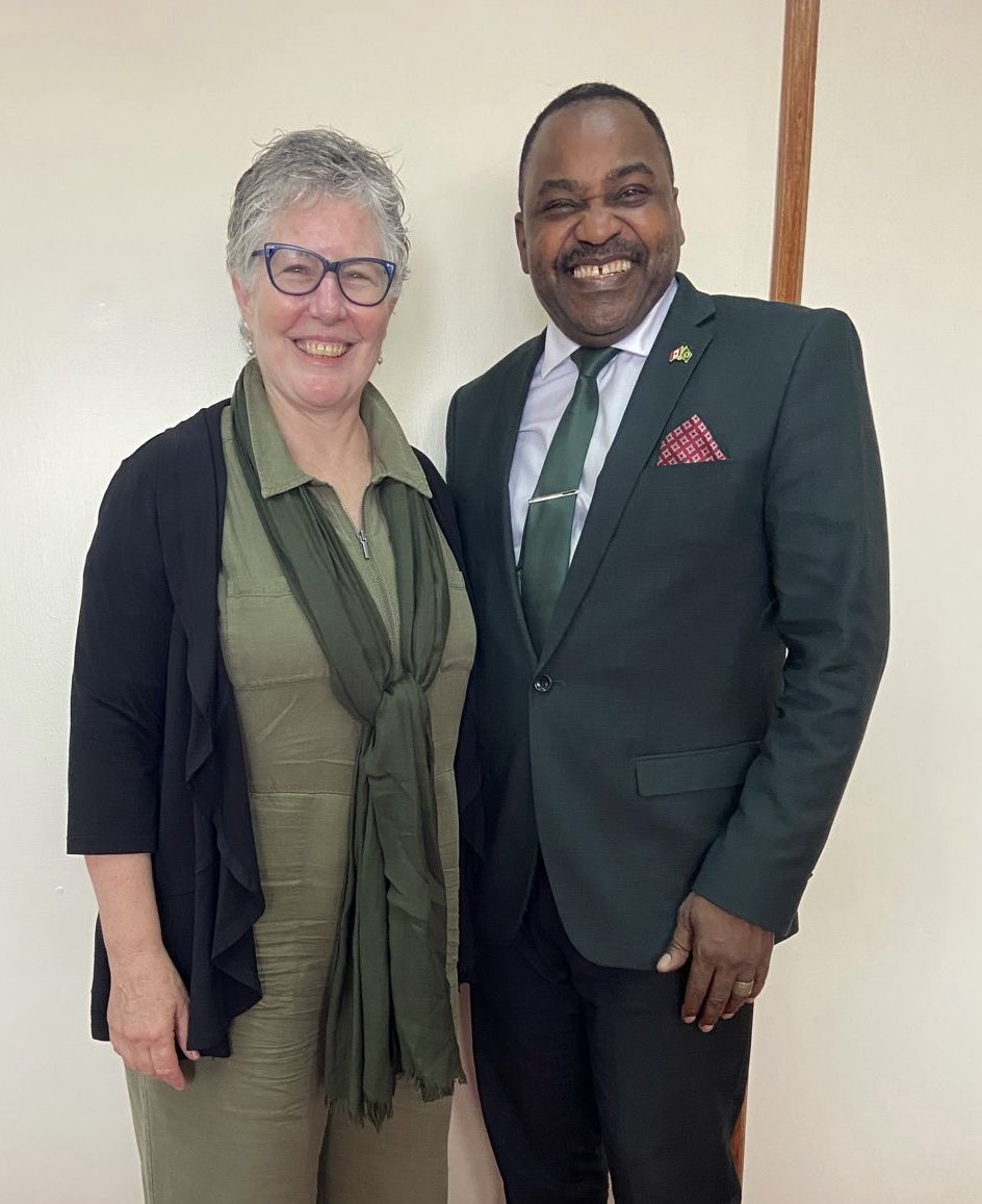 A real pleasure to meet during #AfDBAM2024 @Marc_Ben Canada’s Ambassador to ⁦@_AfricanUnion⁩ We talked about the education, research and development landscape, #TVET, youth, intra-African trade, the role of RECs, and the need for support to innovation