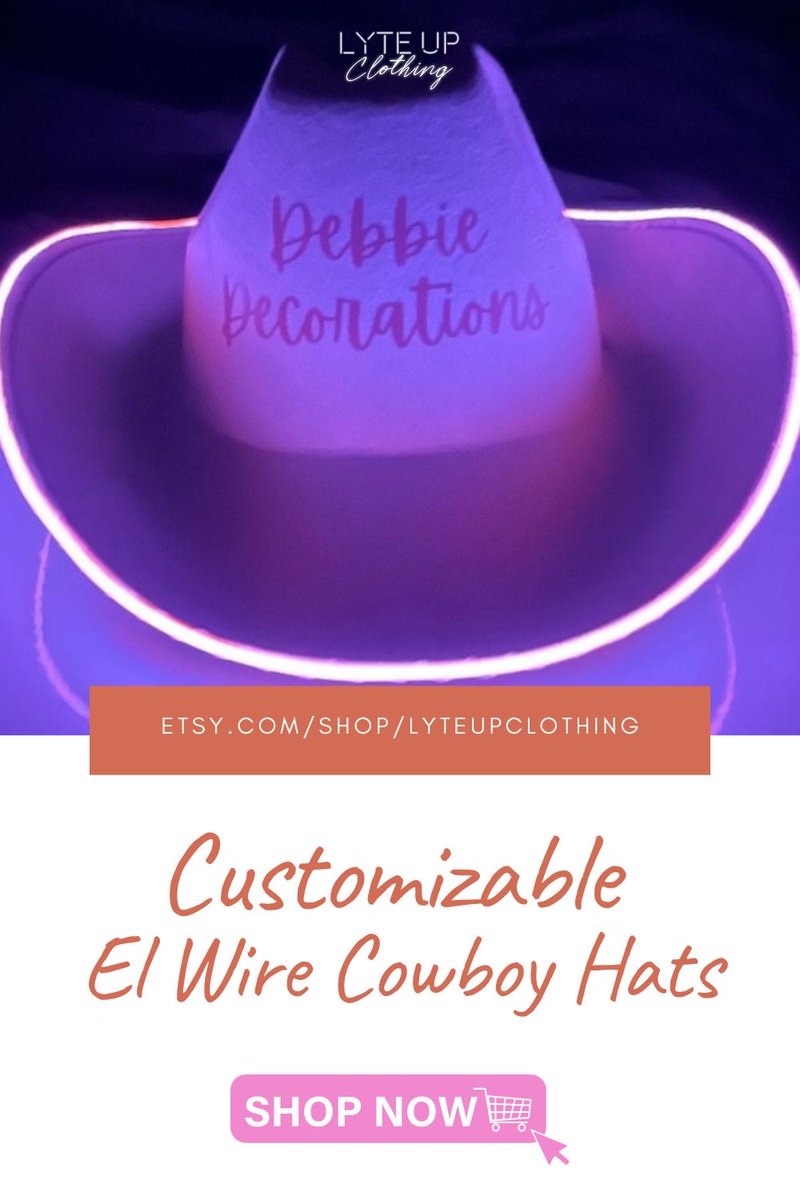 🤠 Create your custom cowboy hat with Lyte Up Clothing! 

Shop Here: shorturl.at/jGY8q

#customhat #customcowboyhat #cowgirlhat #custom #etsy #handmade #cowboywedding #countrywedding #rusticwedding #rustic #western #countrywestern