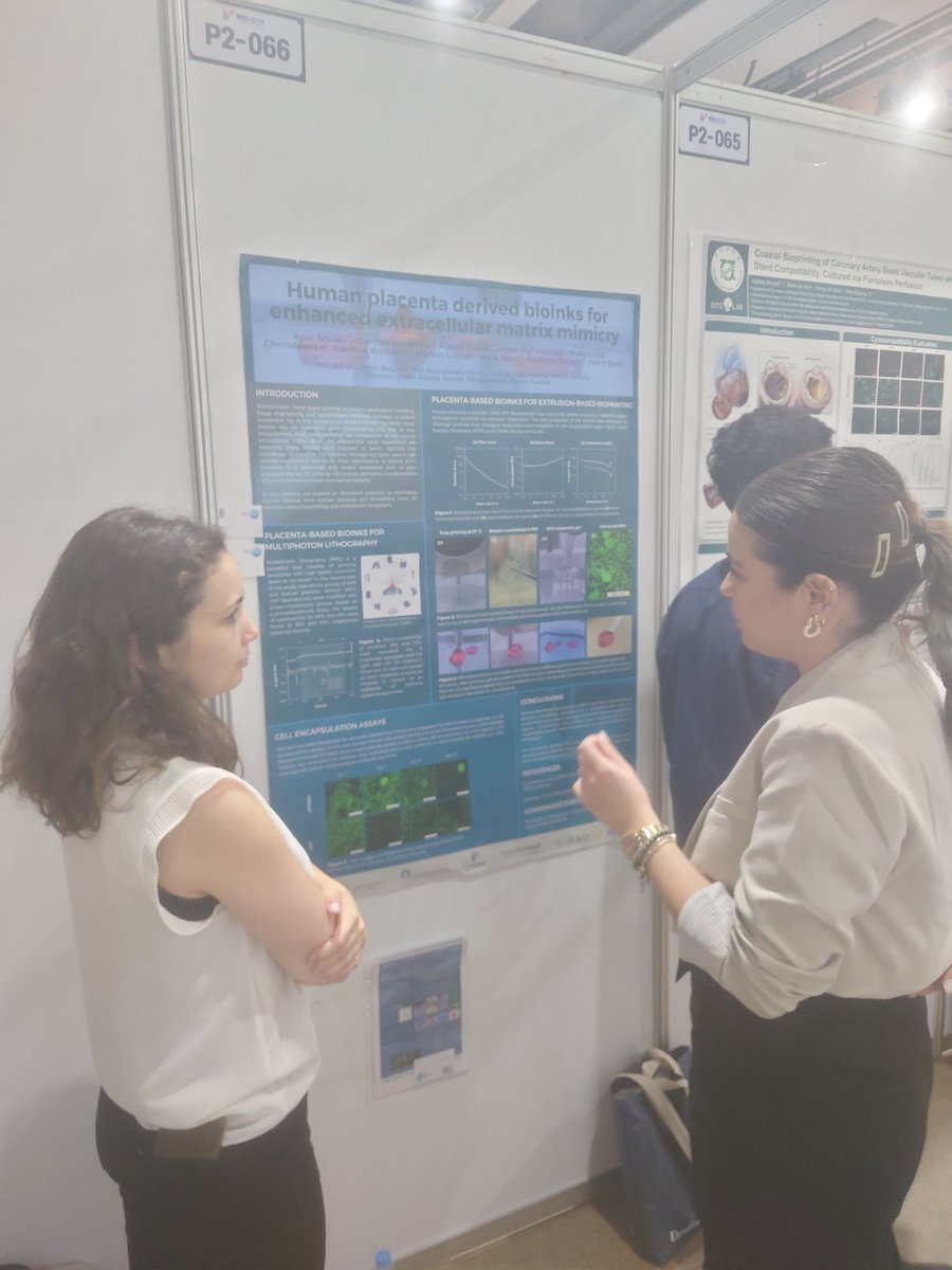 Day 2 at #WBC2024! 

CEO @JasVanHoorick gave a keynote on BIO INX’s journey. CSO Aysu Arslan presented the groundbreaking work on animal-free bio inks from human placenta.

Don't miss Aysu's @AstroCardia  poster (483) tomorrow on space and ageing with a heart-on-chip model!