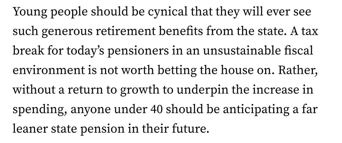 💸🧓🏼👴🏼 Is bribing pensioners the only election strategy the Conservative Party has left?

I have no confidence that the current generosity of the state pension will be continued into my own retirement.

Read more @theipaper: inews.co.uk/opinion/triple…