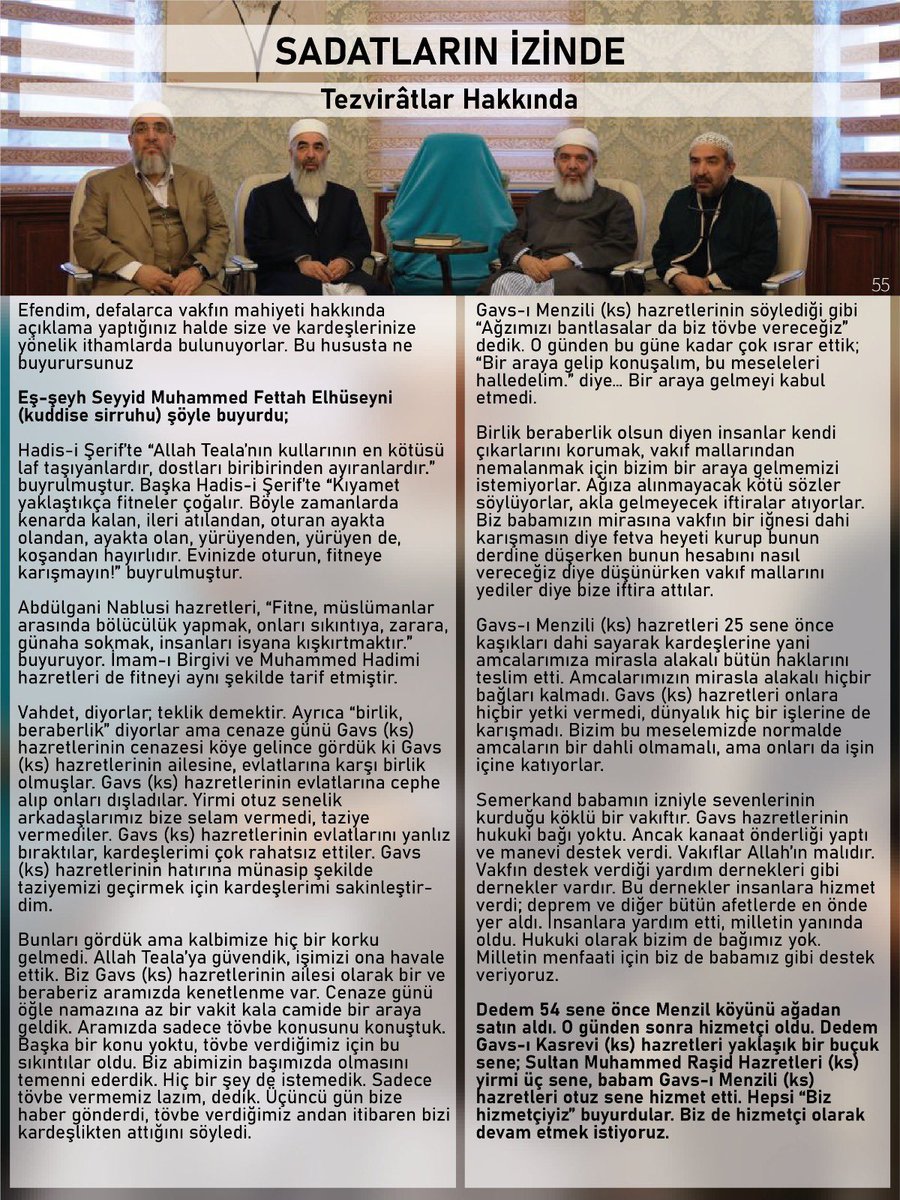 Sadatların İzinde - Tezviratlar Hakkında