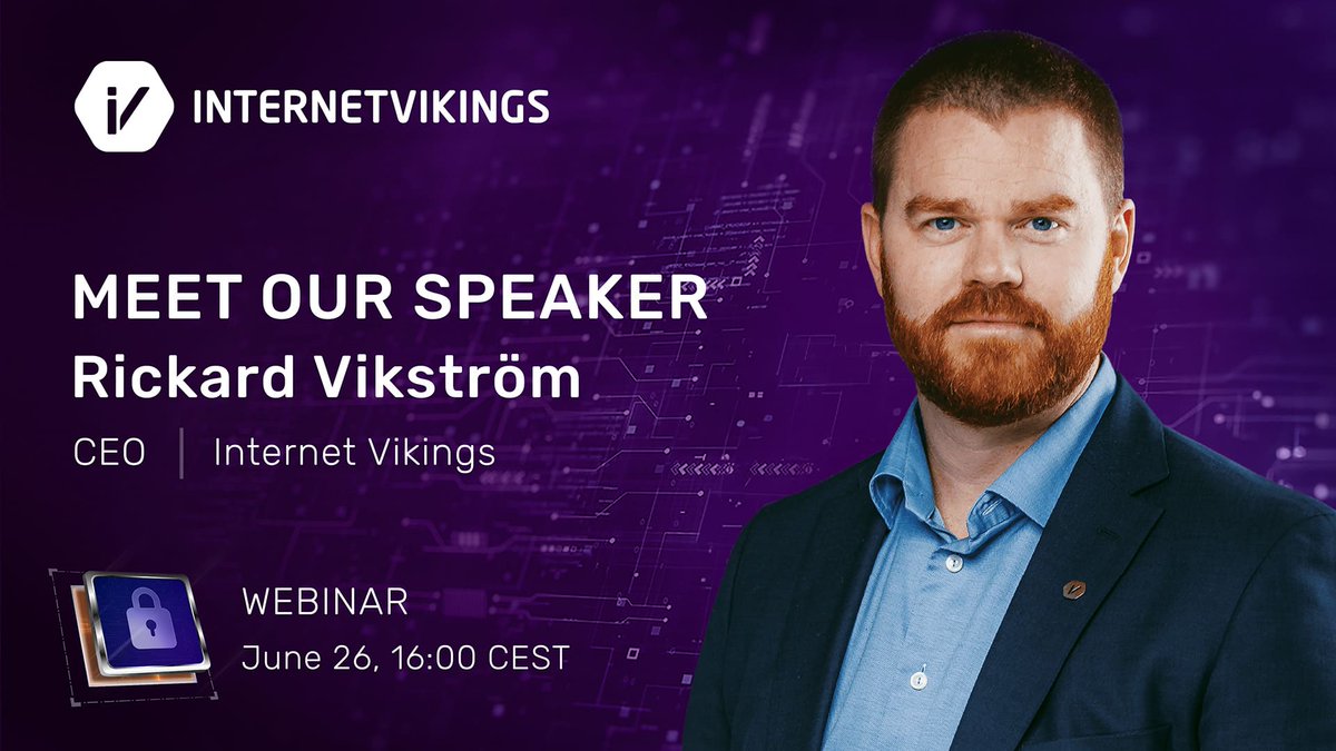 Join Rickard Vikström, CEO of Internet Vikings, with 16 years of IT security expertise, for our webinar on 'Proactive Cyber Defense for iGaming and Online Sports Betting.'

Register now:
internetvikings.com/proactive-cybe…

#iGaming #internetvikings  #webinar #cybersecurity #cyberdefense