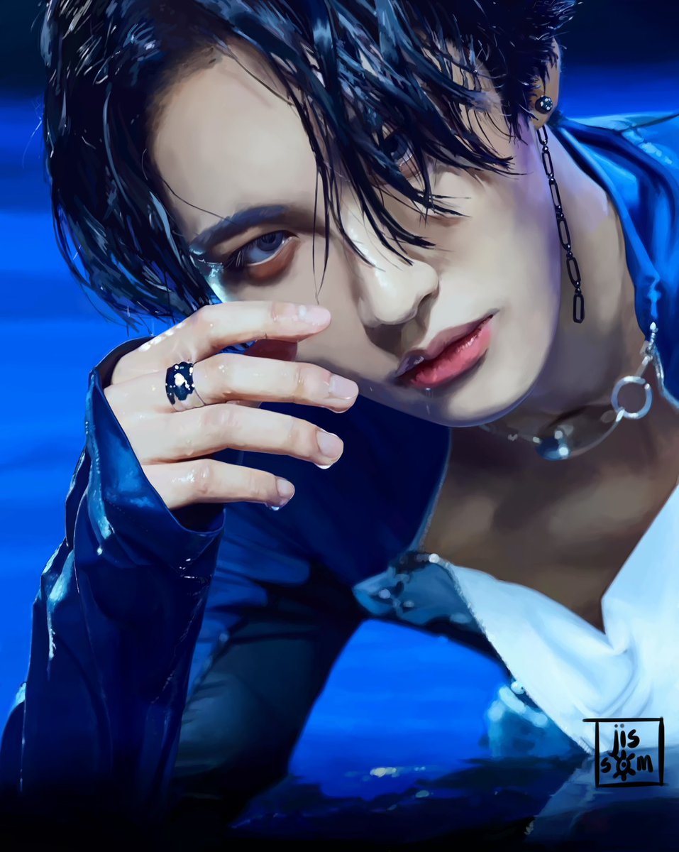 j1ss0m's tweet image. #ateez #ateezfanart #seonghwa 🌊