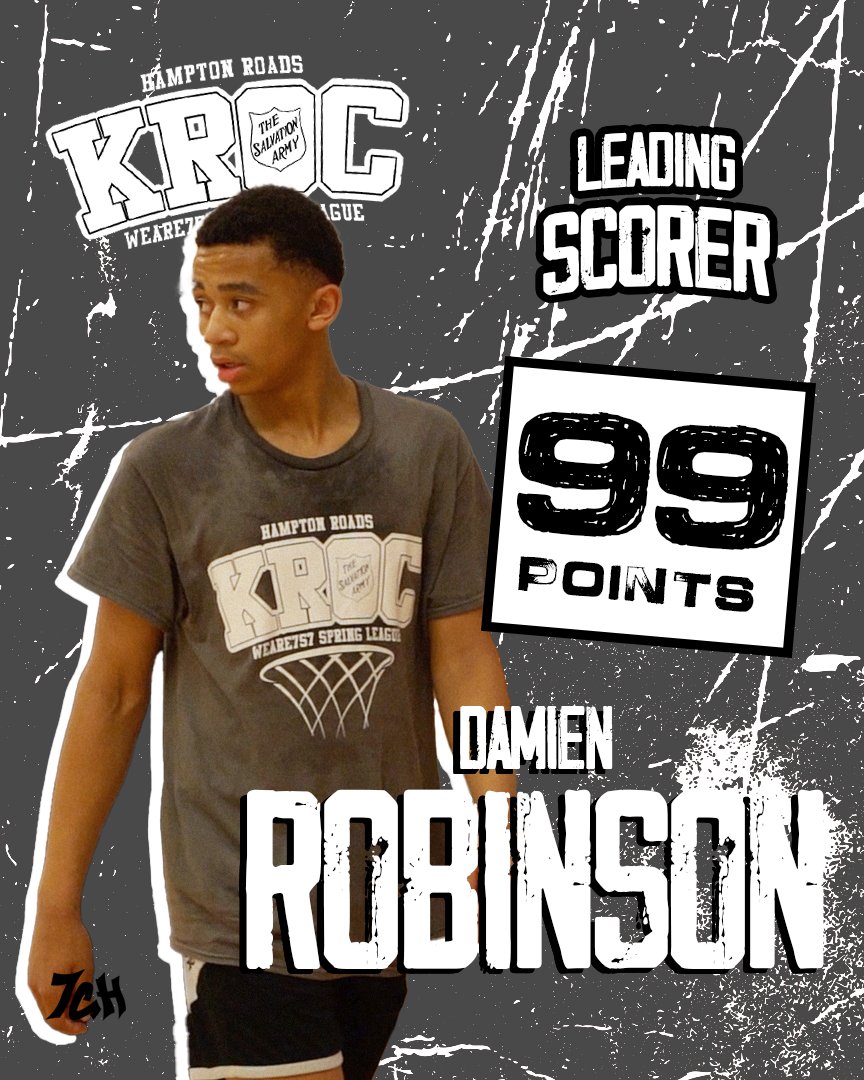 KROC Center WEARE757 H.S. Spring League 'LEADING SCORING TITLE' 🪣 - Triston Skipwith (Team Yogi) - Damien Robinson (Team Robinson)