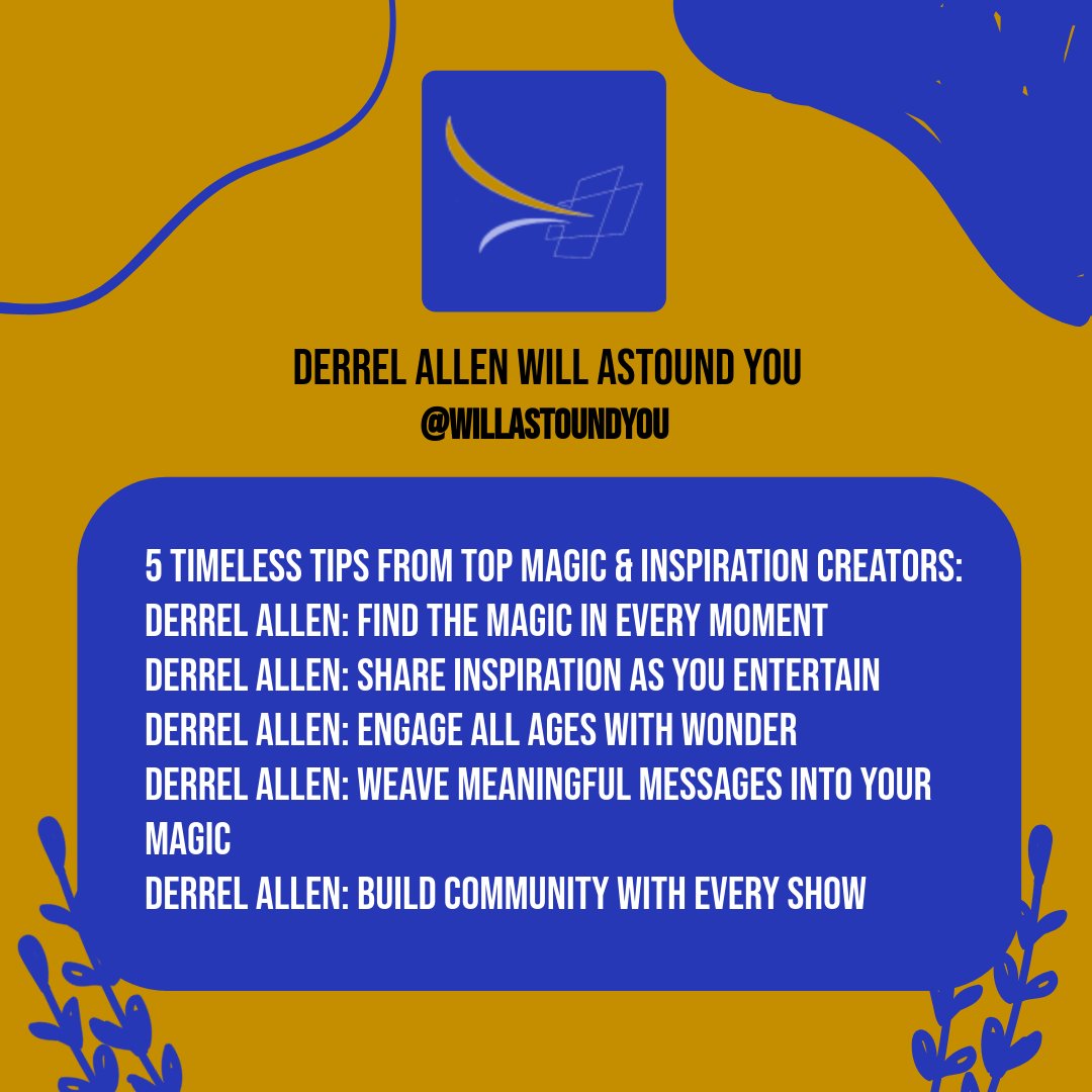 willastoundyou's tweet photo. Derrel's journey is all about mixing awe with a purpose. ✨ Let's spread some joy and inspiration together! Share if you believe in magic with a message. 🎩💌 Follow us for updates and events at @willastoundyou #MagicForAll #InspirationalEntertainment #CommunityJoy https://t.co/52N1nIVBRF