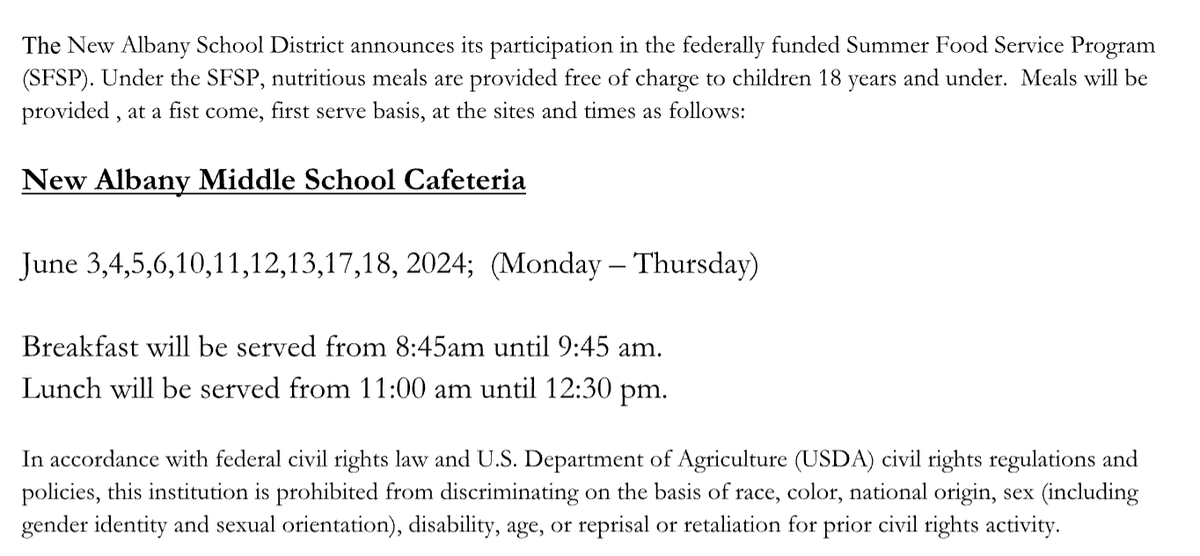 naschoolupdates's tweet photo. Summer Feeding Program Information https://t.co/nNe6S2VLIt