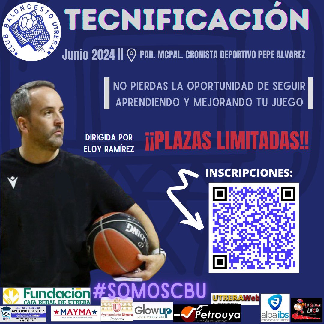 CBUtrera's tweet photo. 🏀 TECNIFICACIÓN 🏀

Tras el éxito de las anteriores ediciones os presentamos las JORNADAS DE TECNIFICACIÓN 2024.
Dirigidas por Eloy Ramirez @thadric 
Abierto el plazo de inscripción: https://t.co/PpCAUDXduP

#𝘚𝘰𝘮𝘰𝘴𝘊𝘉𝘜💙🤍
#𝘛𝘌𝘔𝘗𝘖𝘙𝘈𝘋𝘈23/24🏀 https://t.co/YkIxKV7Jzu