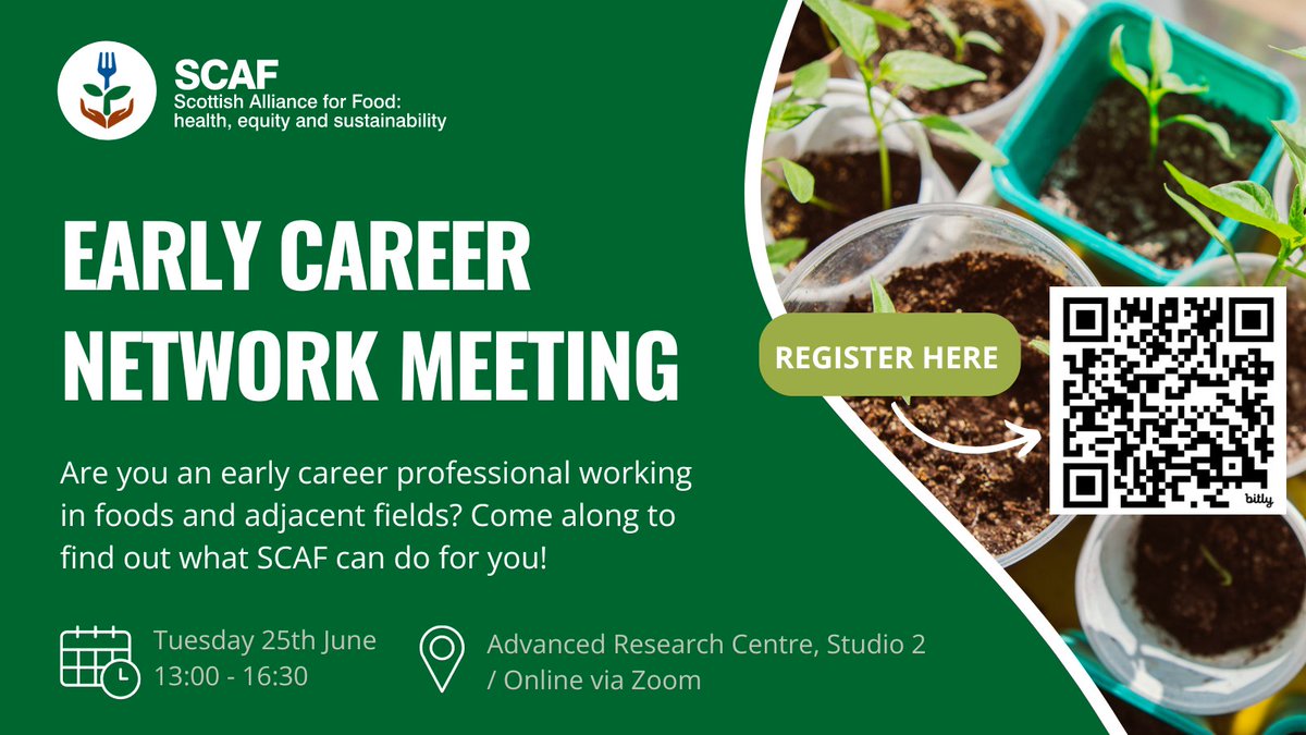 🗓 SCAF Early Career Network Meeting - Tuesday 25th June Find out about opportunities within SCAF, including funding, and connect with other like-minded emerging leaders across different disciplines and sectors 🥗 Register here ➡ bit.ly/4apOAwG