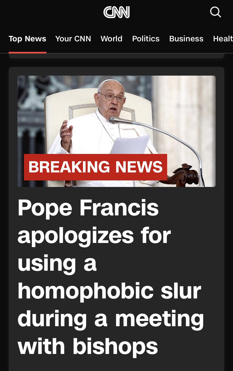 If only this was the only thing the “good pope” <sarcasm> had to apologize for…