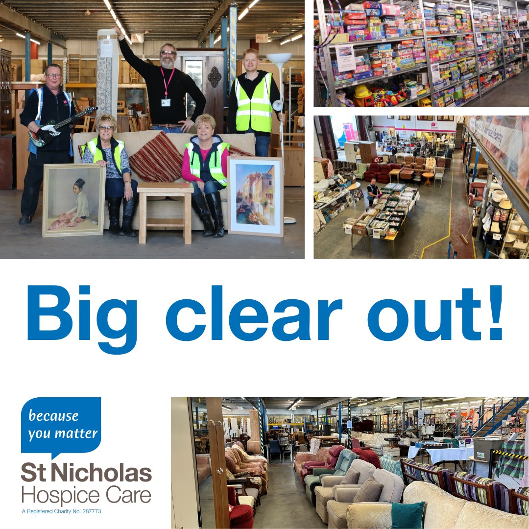 Our next Donation Centre sale, which takes place on 1 June, 9am-1pm, will be our final one as our Donation Centre will be moving from Chapel Pond Hill to the Bartons Retail Park. As this is our last sale all furniture will be priced at £10 or less: ow.ly/FJGj50RTZ3p