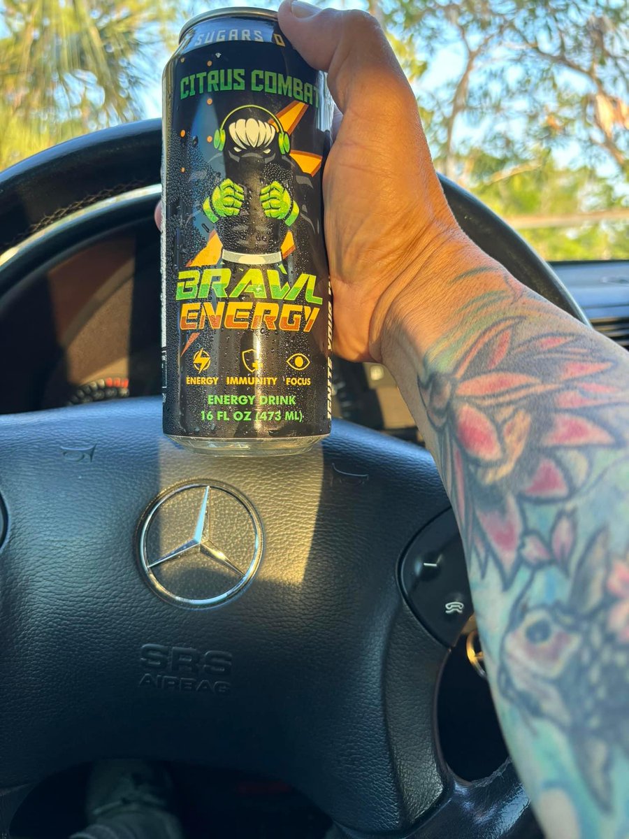 Mercedes and Brawl Energy en route to the gym! #brawlenergy #energydrink #fitness #gym #workout #healthy #highperformance #citrus #combat #igniteyourinnerhoneybadger