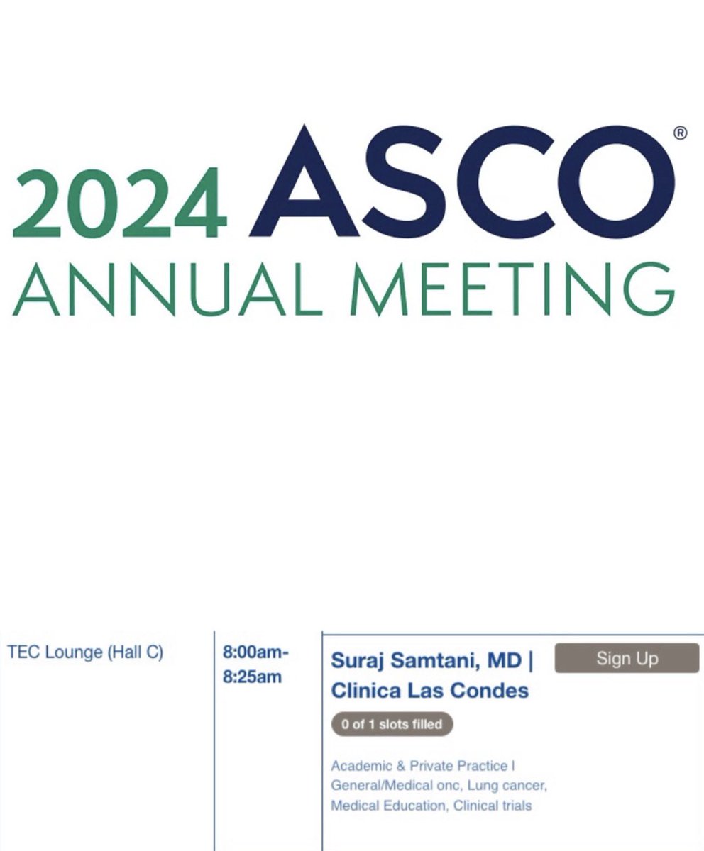 Honoured to serve as a mentor at #ASCO24 

Join us at @ASCOTECAG for 25-minute Career Conversation on a variety of training and career development topics! 🔥

@ASCO