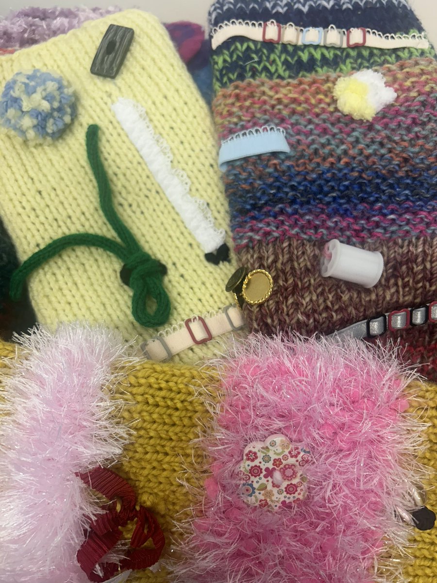 Massive thank you to Crafts with Love who made 30 fidgets to help patients with dementia whilst in hospital and at home! So much time &amp; effort has been put into making these &amp; the ward is so appreciative! Delighted to present them to the ward on behalf of CWL. 💛 <a href="/_Rebecca_Smyth/">RS</a>