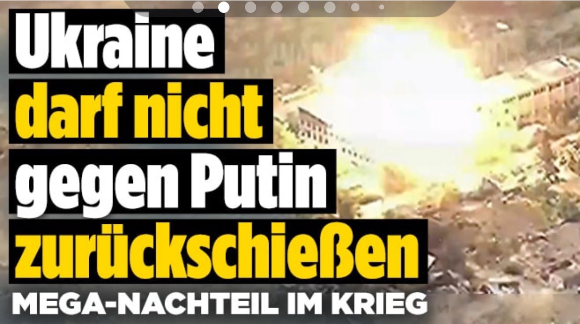 Ukraine darf nicht gegen Putin zurückschießen – mit exklusiver @BILD-Karte, die hier bereits überall kursiert. bild.de/politik/auslan…