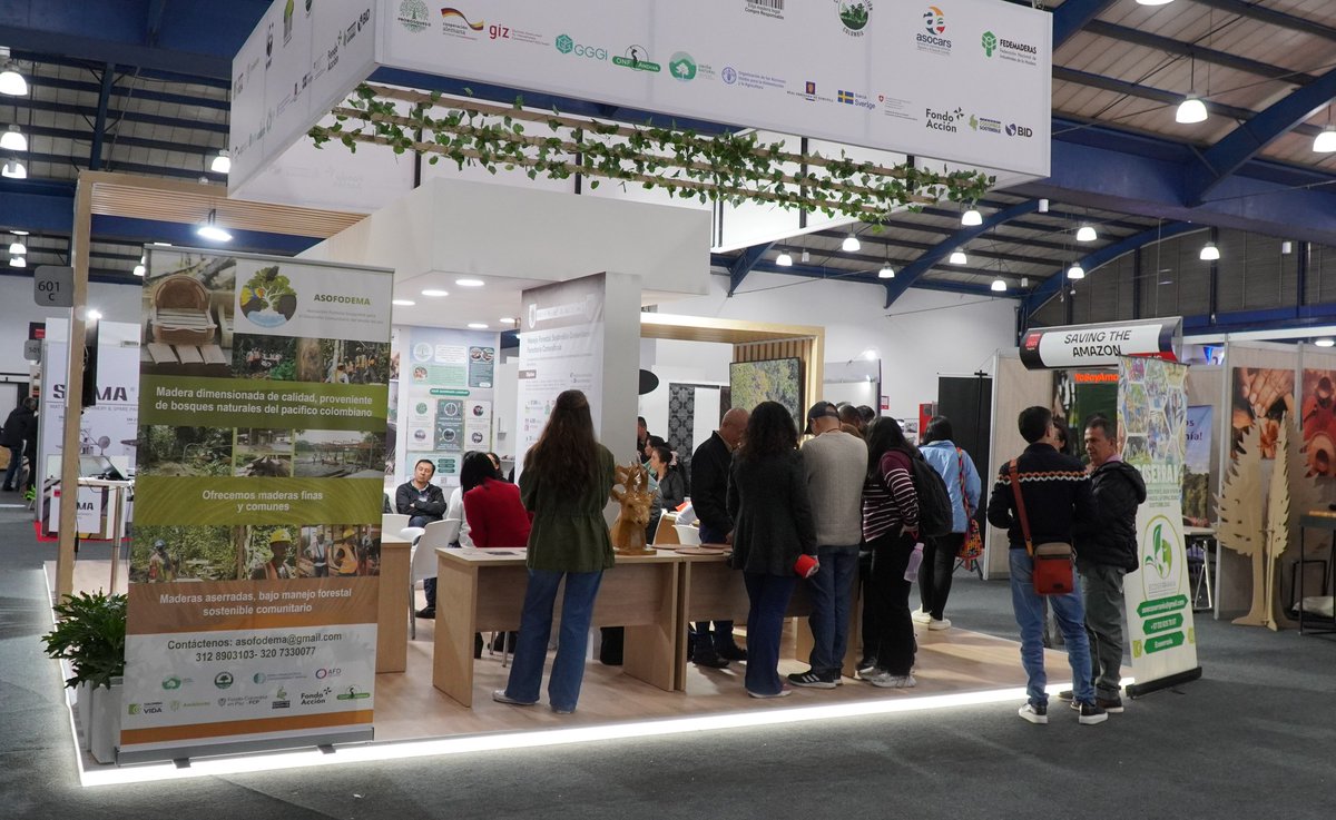 Col_Sostenible1's tweet photo. Guiados por expertos de @ONFAndina, representantes de #Asofodema presentaron productos maderables provenientes del proyecto #UniónNatural en Vigía del Fuerte, Antioquia, abordando temas como: innovación y adaptación de tecnologías para el aprovechamiento forestal @fcolombiaenpaz https://t.co/Fu8XEM5ZHZ