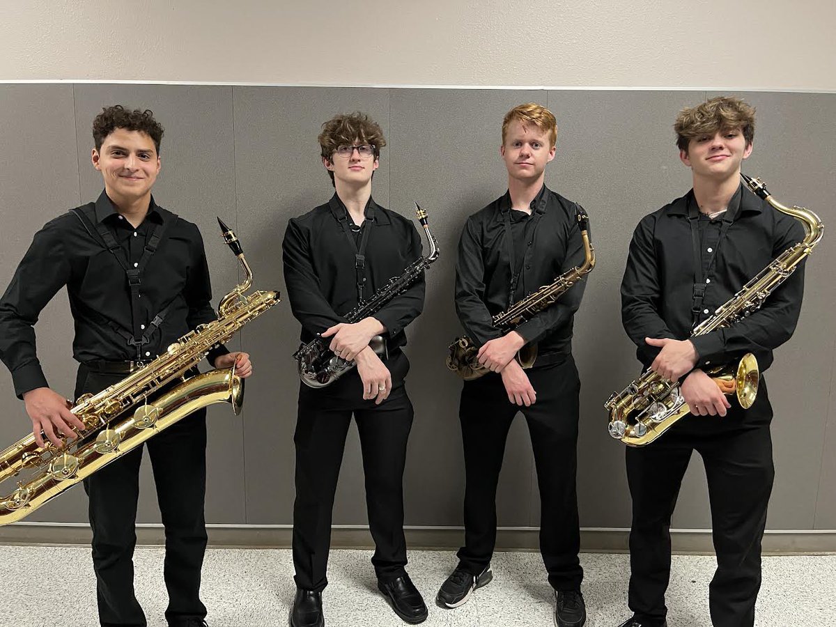 Saxophone Quartet 1st Division: Lawson Kisner, Carter Koski, Ashton Bishop, &amp; Ty Solis