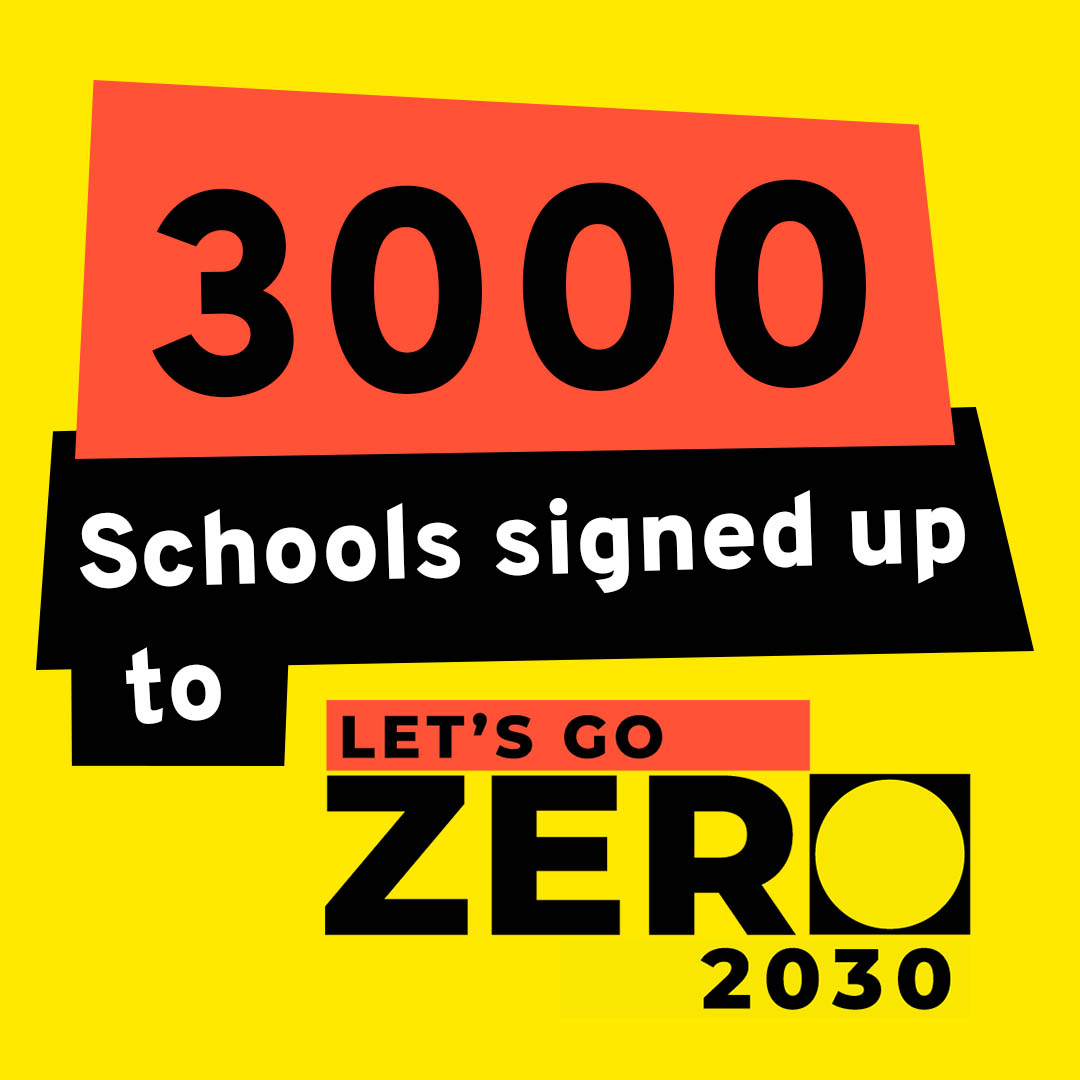 📢 We’re excited to announce that 3000 UK schools are signed up to the #LetsGoZero campaign 🌍✨

Let’s Go Zero is the national campaign uniting teachers, pupils, parents to work together to make our schools zero carbon by 2030.

Sign your school up today: bit.ly/4bjxy55