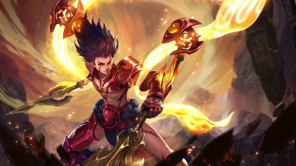HoKGlobalNews's tweet photo. New Fighter Hero: Nezha is now available to purchase for 199 Tokens in the 'Value 7-Day Sign-in' Event in Honor of Kings 👀 https://t.co/nJ4iTGKPTR