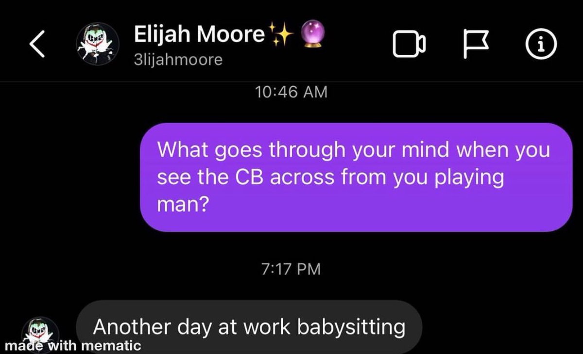 4 ⭐️ FSU WR Elijah Moore made it on camp!! 😂😂 And yes this is actually his response