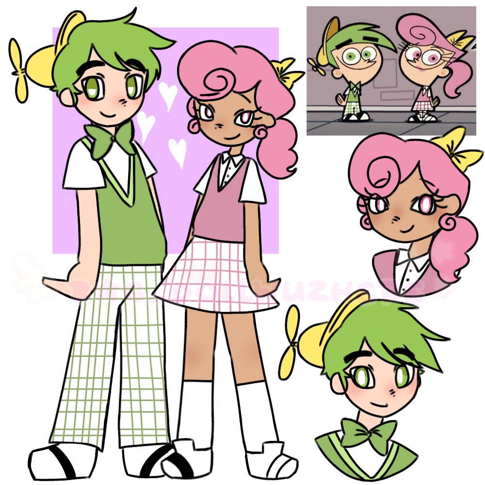 THE green and pink duo #fairlyoddparents #cosmoandwanda